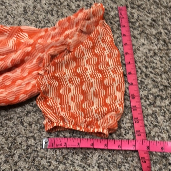 Urban Outfitters Dress Size Medium Orange Cream Geometric Print - Picture 11 of 11